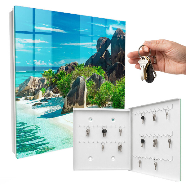 Schlüsselbox mit Motiv tropischer Strand