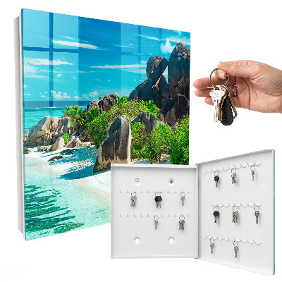 Schlüsselbox mit Motiv tropischer Strand