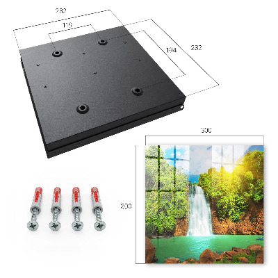 Schlüsselbox zur Wandmontage mit Motiv Tropischer Wasserfall