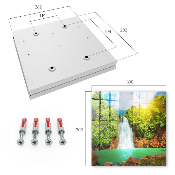 Schlüsselbox zur Wandmontage mit Motiv Tropischer Wasserfall