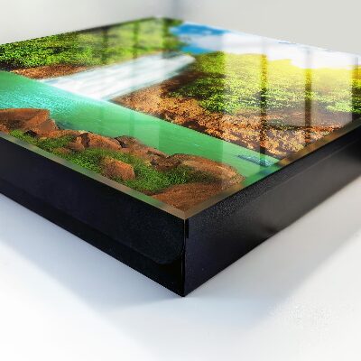 Schlüsselbox zur Wandmontage mit Motiv Tropischer Wasserfall