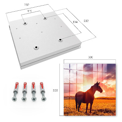 Schlüsselbox mit Motiv Pferd in der Sonne