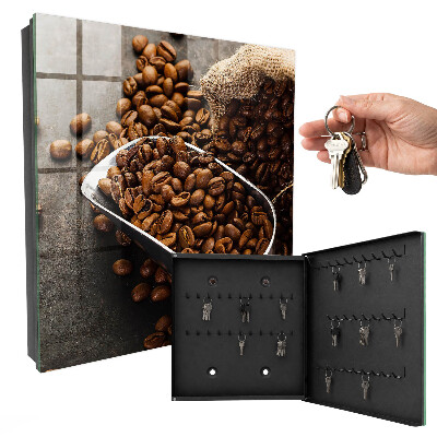 Schlüsselkasten mit Kaffeebohnen Design