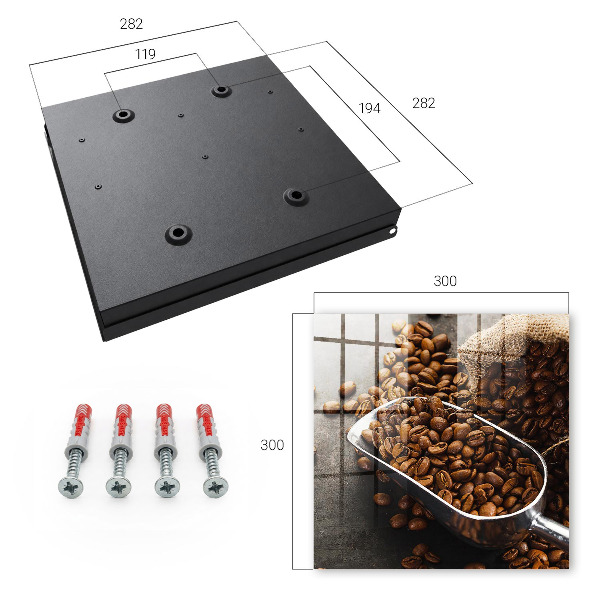 Schlüsselkasten mit Kaffeebohnen Design