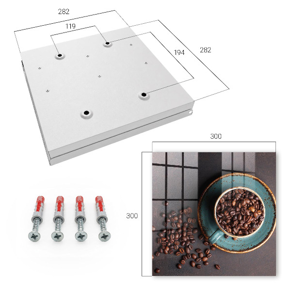 Schlüsselkasten mit Motiv Kaffeebohnen