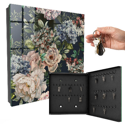 Schlüsselkasten mit Blumenmuster