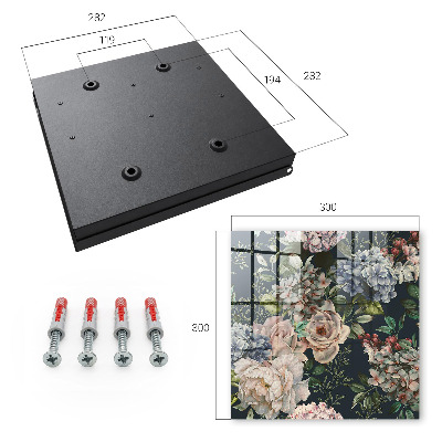 Schlüsselkasten mit Blumenmuster