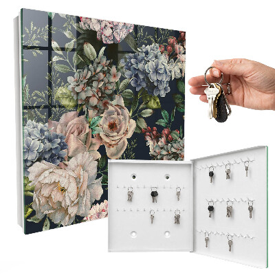 Schlüsselkasten mit Blumenmuster