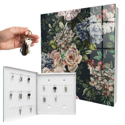Schlüsselkasten mit Blumenmuster