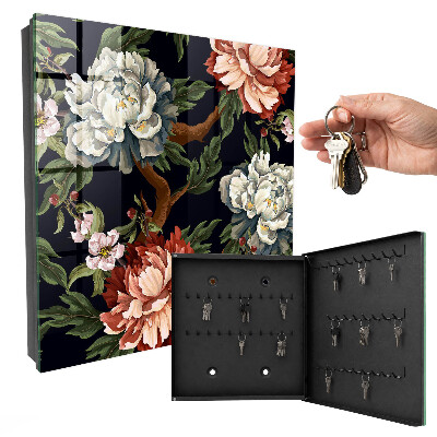 Schlüsselbox zur Wandmontage Motiv Blumen der Natur