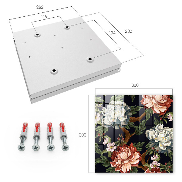 Schlüsselbox zur Wandmontage Motiv Blumen der Natur