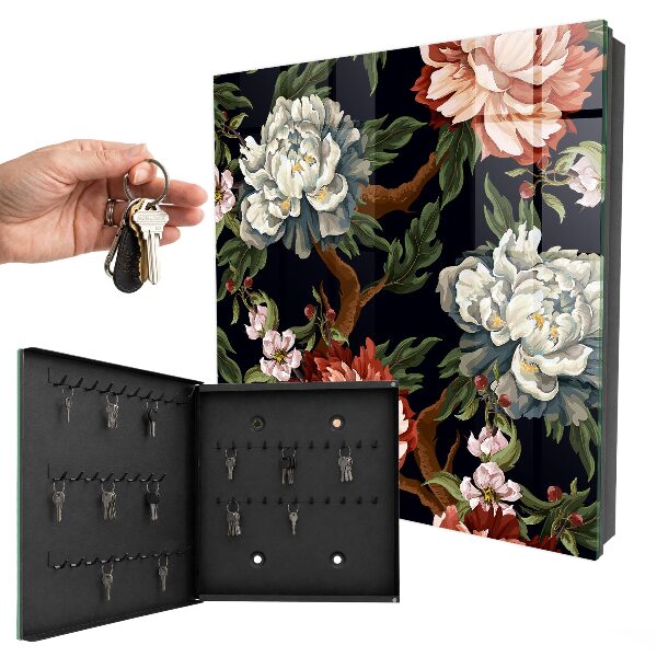 Schlüsselbox zur Wandmontage Motiv Blumen der Natur