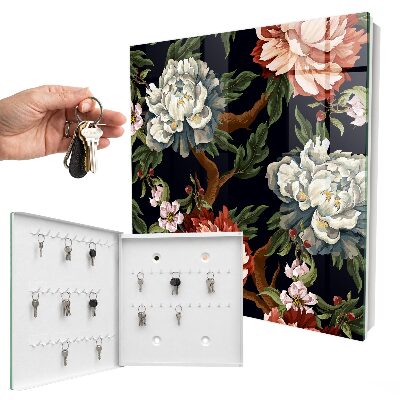 Schlüsselbox zur Wandmontage Motiv Blumen der Natur