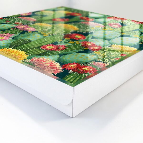 Schlüsselbox mit buntem Gartenmotiv