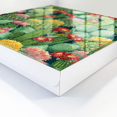 Schlüsselbox mit buntem Gartenmotiv
