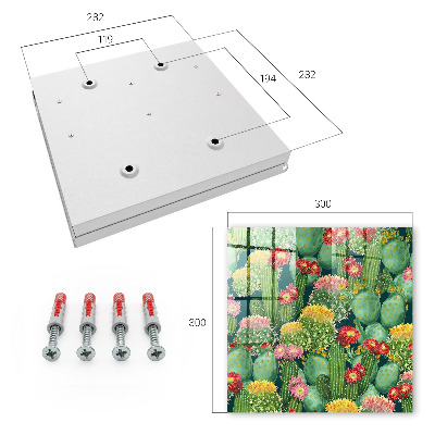 Schlüsselbox mit buntem Gartenmotiv