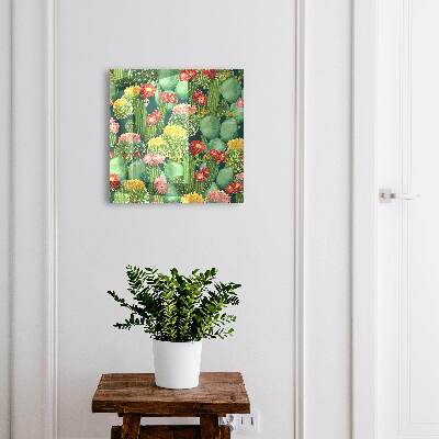 Schlüsselbox mit buntem Gartenmotiv