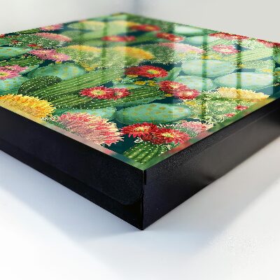 Schlüsselbox mit buntem Gartenmotiv