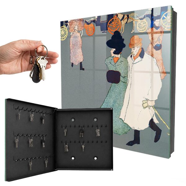 Schlüsselbox zur Wandmontage Design Ein Spaziergang durch die Stadt