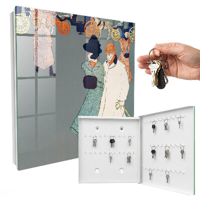 Schlüsselbox zur Wandmontage Design Ein Spaziergang durch die Stadt