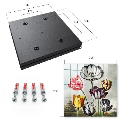 Schlüsselbox im Retro-Tulpen-Design