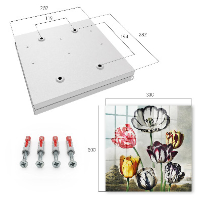 Schlüsselbox im Retro-Tulpen-Design