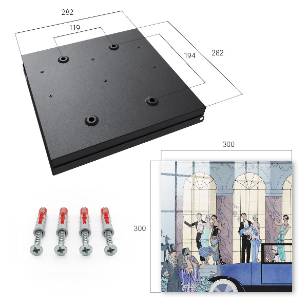 Schlüsselbox für die Wand in Blau