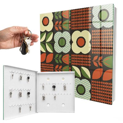 Schlüsselbox mit Motiv fröhliche Blumen