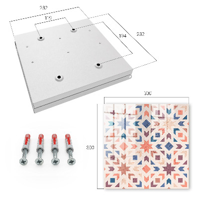 Schlüsselkasten mit geometrischem Muster