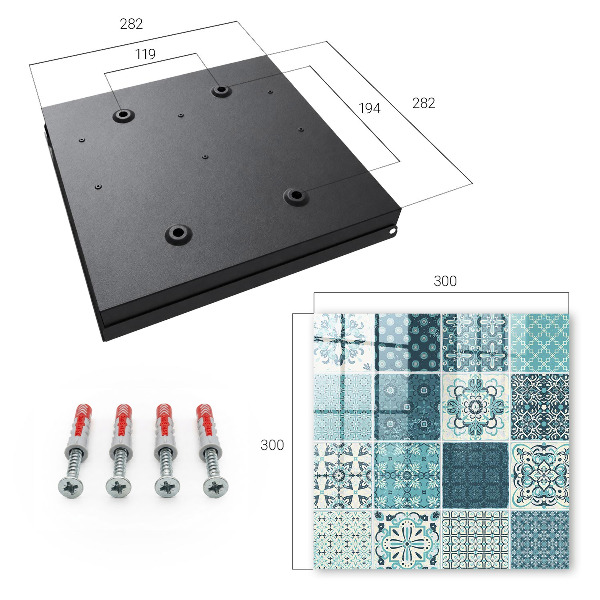 Schlüsselbox für die Wand im Retro-Mosaik-Design