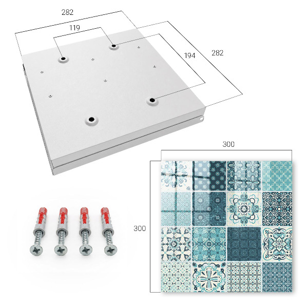 Schlüsselbox für die Wand im Retro-Mosaik-Design