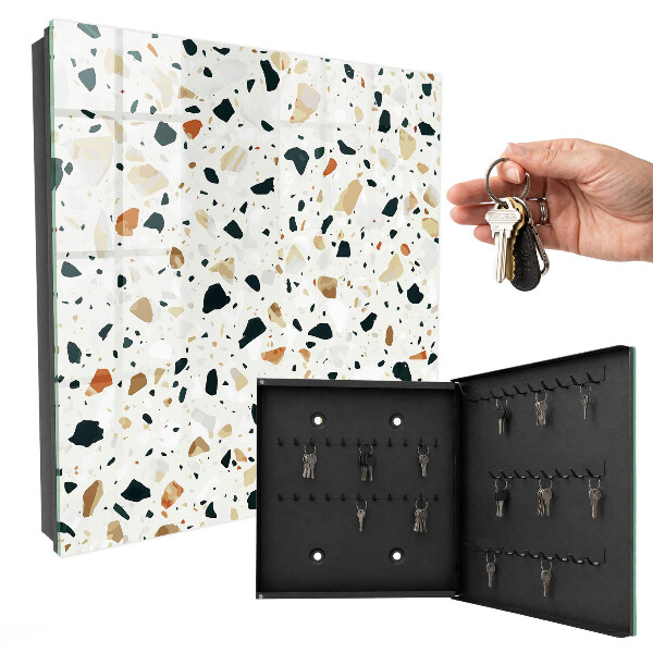 Schlüsselbox mit Terrazzo-Muster
