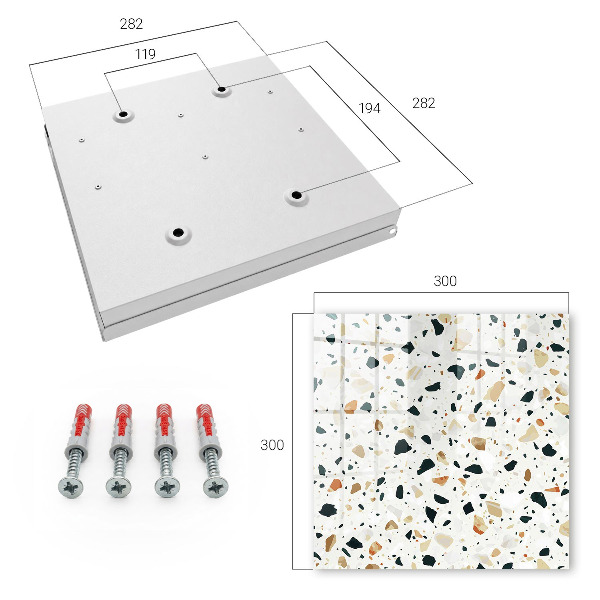 Schlüsselbox mit Terrazzo-Muster