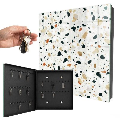 Schlüsselbox mit Terrazzo-Muster