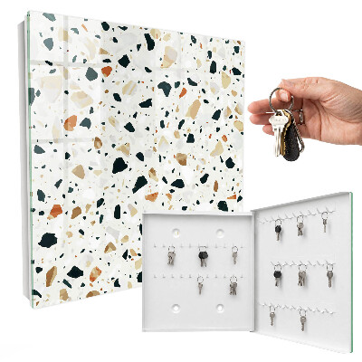 Schlüsselbox mit Terrazzo-Muster