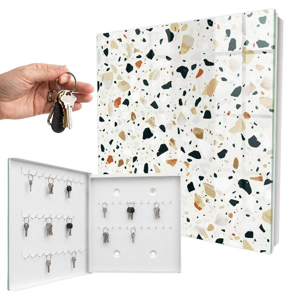Schlüsselbox mit Terrazzo-Muster