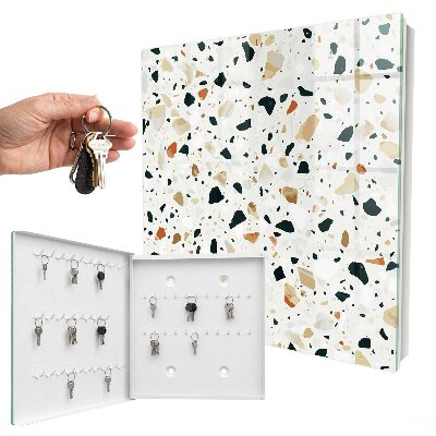 Schlüsselbox mit Terrazzo-Muster
