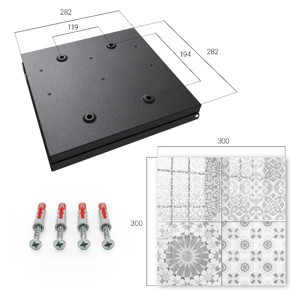 Wand-Schlüsselbox mit geometrischem Muster