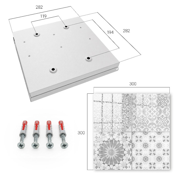Wand-Schlüsselbox mit geometrischem Muster
