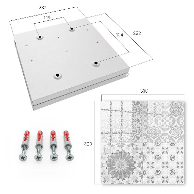 Wand-Schlüsselbox mit geometrischem Muster