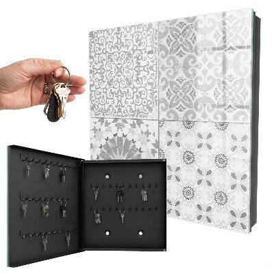 Wand-Schlüsselbox mit geometrischem Muster