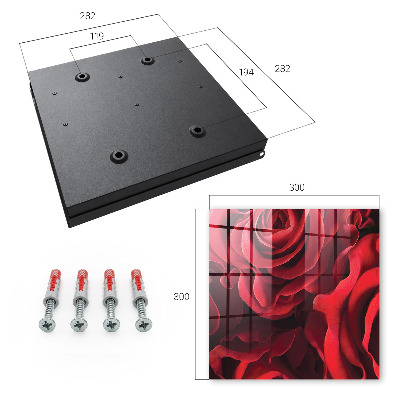 Schlüsselbox mit Motiv Rote Rosen