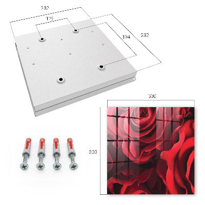 Schlüsselbox mit Motiv Rote Rosen
