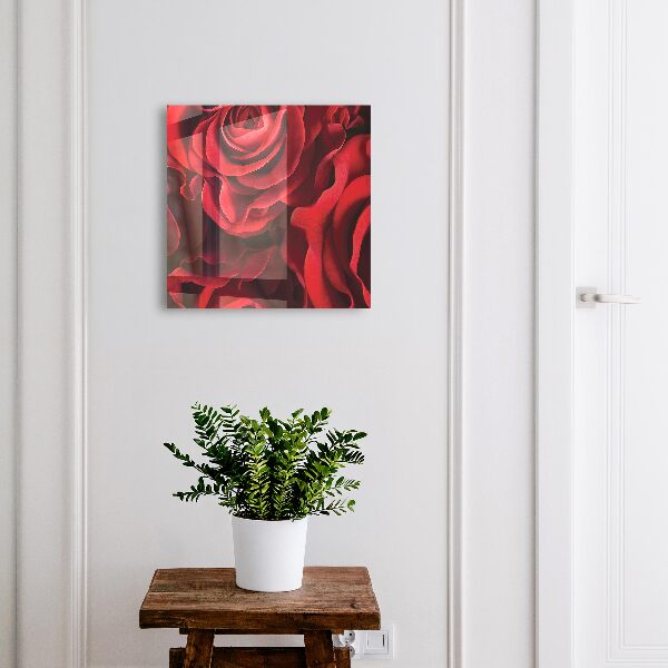 Schlüsselbox mit Motiv Rote Rosen