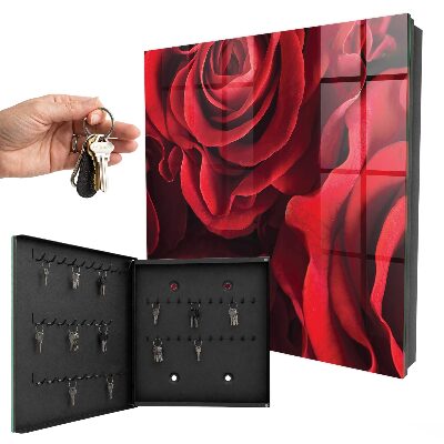Schlüsselbox mit Motiv Rote Rosen