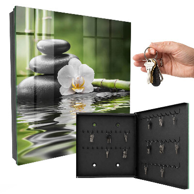 Schlüsselkasten mit Zen-Orchidee Motiv