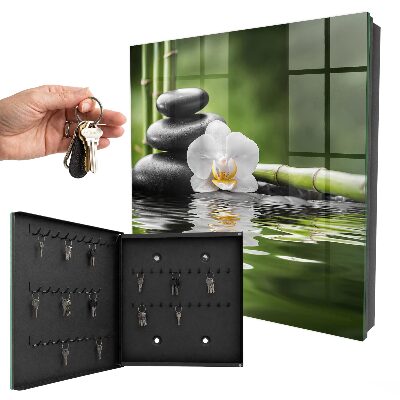 Schlüsselkasten mit Zen-Orchidee Motiv