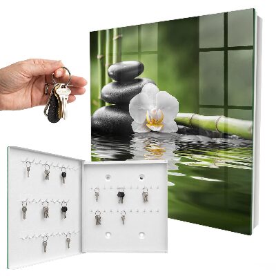 Schlüsselkasten mit Zen-Orchidee Motiv