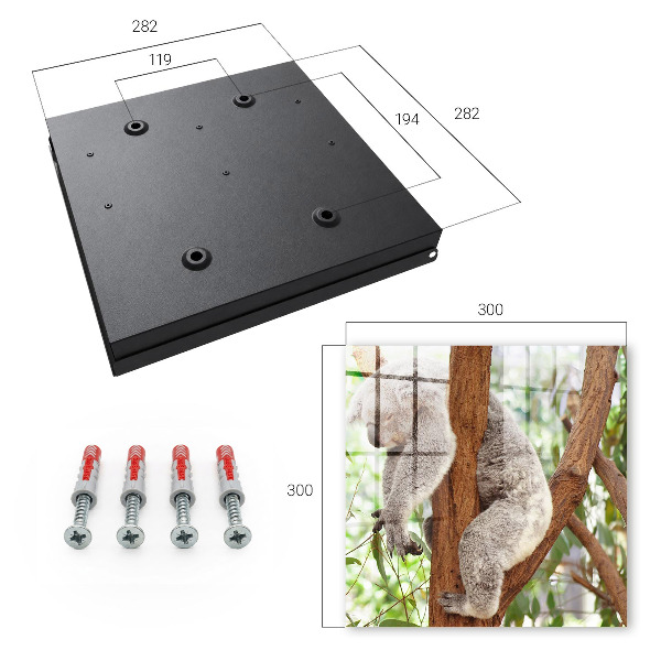 Schlüsselbox für die Wand mit Koala-Design