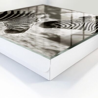 Schlüsselbox mit Motiv Zebras zusammen